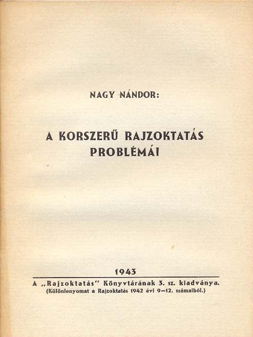 A korszerű rajzoktatás problémái