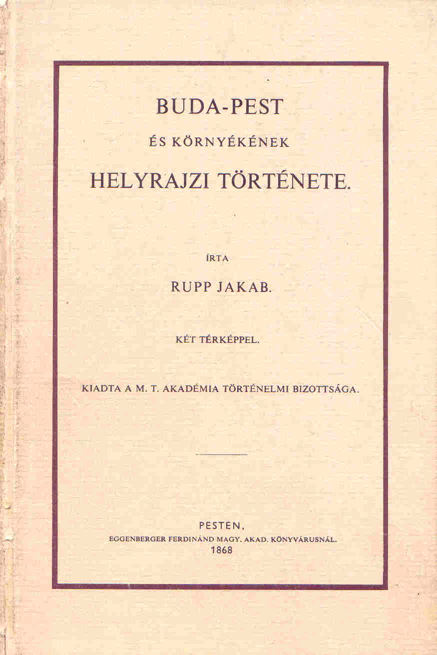 Buda-Pest és környékének helyrajzi története