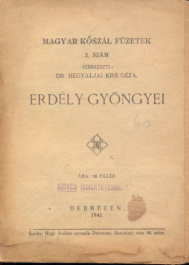 Magyar Kőszál füzetek