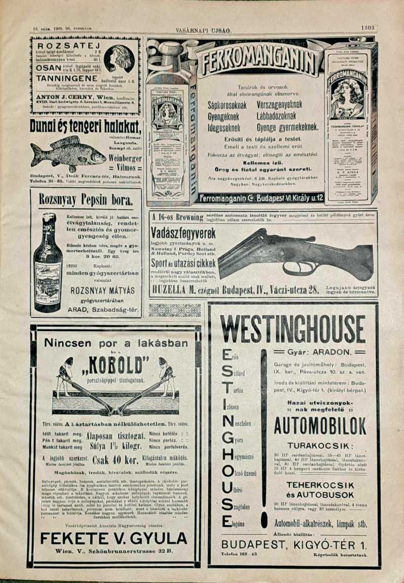 Vasárnapi Ujság 1909