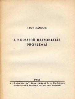 A korszerű rajzoktatás problémái