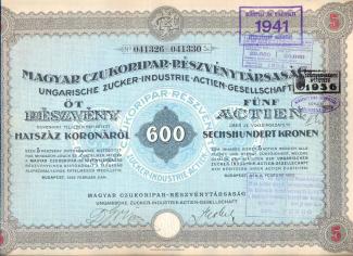 Magyar Czukoripar Rt. 1923