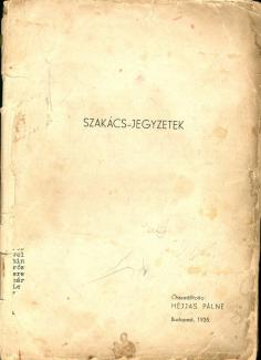 Szakács-jegyzetek