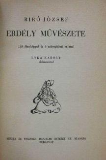 Biró József: Erdély művészete